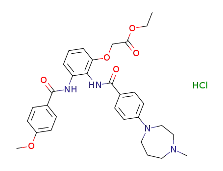 ethyl (3-[(4-methoxybenzoyl)amino]-2-{[4-(4-methyl-1,4-diazepan-1-yl)benzoyl]amino}phenoxy)acetate hydrochloride