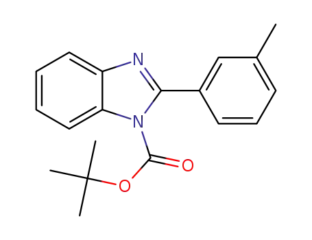 Molecular Structure of 1281987-62-9 (tert-butyl 2-m-tolyl-1H-benzo[d]imidazole-1-carboxylate)