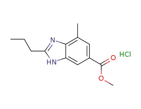 Molecular Structure of 1206680-19-4 (methyl 4-methyl-2-propyl-1H-benzo[d]imidazole-6-carboxylate hydrochloride)