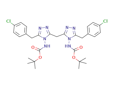 tert-butyl 3-({4-[(tert-butoxycarbonyl)amino]-5-(4-chlorobenzyl)-4H-1,2,4-triazol-3-yl}methyl)-5-(4-chlorobenzyl)-4H-1,2,4-triazol-4-ylcarbamate
