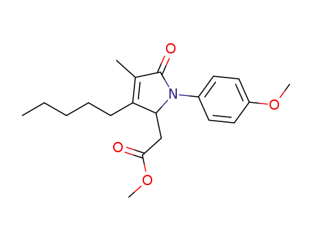 methyl 2-(1-(4-methoxyphenyl)-4-methyl-5-oxo-3-pentyl-2,5-dihydro-1H-pyrrol-2-yl)acetate