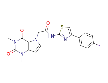 2-(1,3-dimethyl-2,4-dioxo-1,2,3,4-tetrahydro-pyrrolo[3,2-d]pyrimidin-5-yl)-N-[4-(4-iodo-phenyl)-thiazol-2-yl]-acetamide