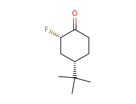 Molecular Structure of 23510-86-3 (Cyclohexanone, 4-(1,1-dimethylethyl)-2-fluoro-, trans-)