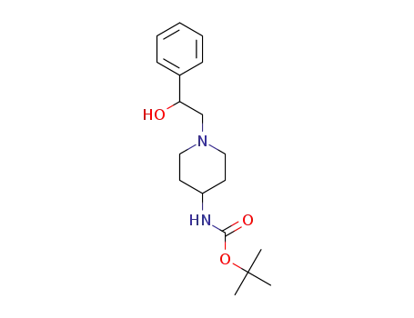Molecular Structure of 1269606-74-7 ([1-(2-Hydroxy-2-phenyl-ethyl)-piperidin-4-yl]-carbamic acid tert-butyl ester)