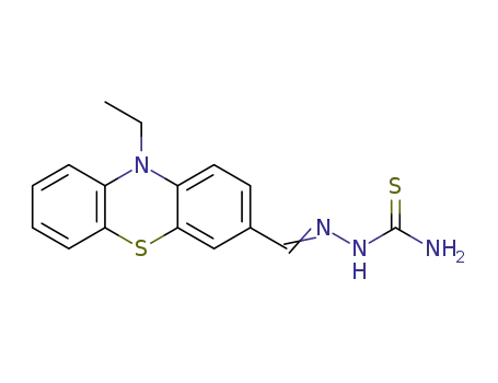 Molecular Structure of 507277-64-7 (1-((10-ethyl-10H-phenothiazin-3-yl)methylidene)thiosemicarbazide)