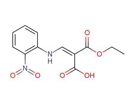 Molecular Structure of 1415327-31-9 (2-[(2-nitro-phenylamino)-methylene]-malonic acid monoethyl ester)