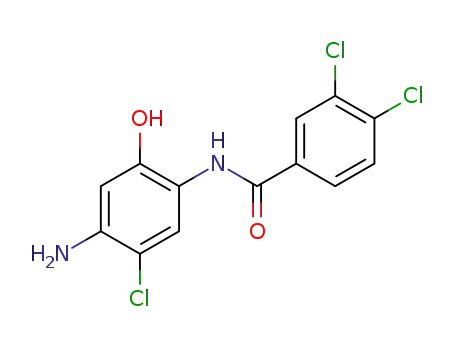 Molecular Structure of 95709-82-3 (N-(4-Amino-5-chloro-2-hydroxyphenyl)-3,4-dichlorobenzamide)