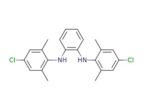 Molecular Structure of 1374986-89-6 (N,N'-bis(4-chloro-2,6-dimethylphenyl)benzene-1,2-diamine)