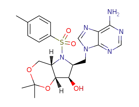 (4aS,6S,7R,7aR)-6-((6-amino-9H-purin-9-yl)methyl)-2,2-dimethyl-5-tosylhexahydro[1,3]dioxino[5,4-b]pyrrol-7-ol