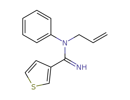 Molecular Structure of 1402238-79-2 (N-allyl-N-phenylthiophene-3-carboximidamide)