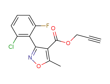 Molecular Structure of 1391026-03-1 (Prop-2-ynyl 3-(2-chloro-6-fluorophenyl)-5-methylisoxazole-4-carboxylate)