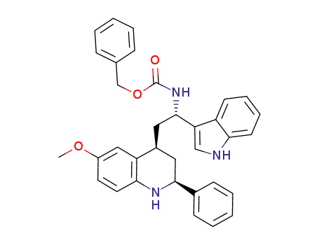 benzyl ((S)-1-(1H-indol-3-yl)-2-((2S,4R)-6-methoxy-2-phenyl-1,2,3,4-tetrahydroquinolin-4-yl)ethyl)carbamate