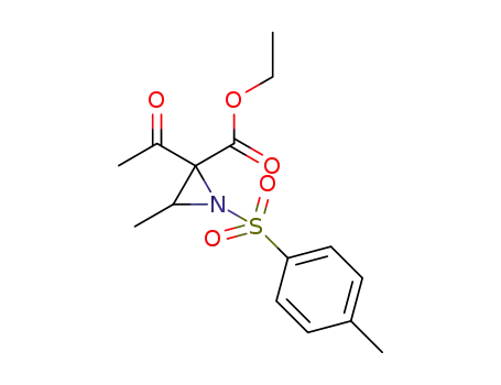 Molecular Structure of 1373511-29-5 (ethyl 2-acetyl-3-methyl-1-tosylaziridine-2-carboxylate)