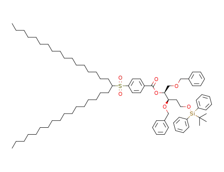 Molecular Structure of 1399816-54-6 ((1S,2S)-2-benzyloxy-1-benzyloxymethyl-4-(tert-butyl-diphenyl-silanyloxy)-butyl 4-(pentatriacon-tan-18-ylsulfonyl)benzoate)