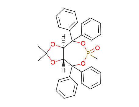 Molecular Structure of 1399829-81-2 ((3aR,8aR)-tetrahydro-2,2,6-trimethyl-4,4,8,8-tetraphenyl-1,3-dioxolo[4,5-e][1,3,2]dioxaphosphepin 6-oxide)