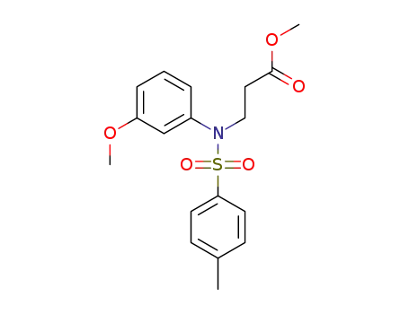 Molecular Structure of 1422186-10-4 (methyl N-tosyl-3-(3-methoxyanilino)propionate)