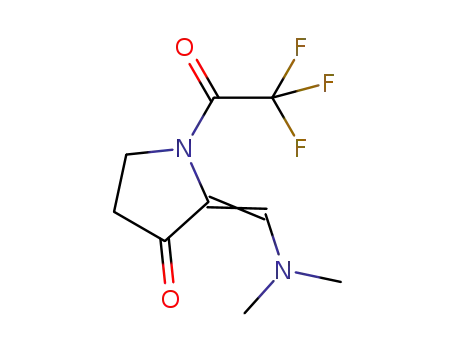 Molecular Structure of 1383734-88-0 (2-DiMethylaMinoMethylene-1-(2,2,2-trifluoro-acetyl)-pyrrolidin-3-one)