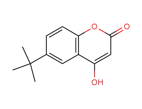 Molecular Structure of 186255-65-2 (6-TERT-BUTYL-4-HYDROXY-2H-CHROMEN-2-ONE)