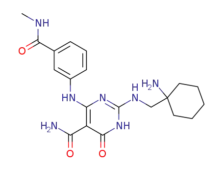 2-{[(1-aminocyclohexyl)methyl]amino}-4-{[3-(methylcarbamoyl)phenyl]amino}-6-oxo-1,6-dihydropyrimidine-5-carboxamide