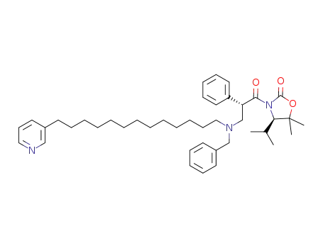 (4R)-3-{(2S)-2-phenyl-3-[N-benzyl-N-(13-(pyrinin-3-yl)tridecyl)amino]propanoyl}-4-isopropyl-5,5-dimethyloxazolidin-2-one