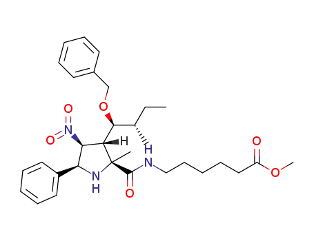 methyl 6-{(2S,3R,4S,5S)-3-[(2S)-1-benzyloxy-2-methylbutyl]-2-methyl-4-nitro-5-phenyl-prolylamino}hexanoate