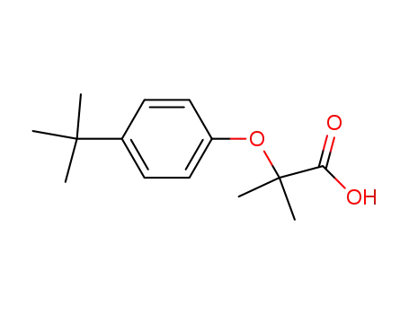 Molecular Structure of 76674-58-3 (2-[4-(TERT-BUTYL)PHENOXY]-2-METHYLPROPANOIC ACID)