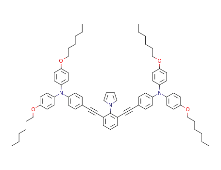 4,4'-((2-(1H-pyrrol-1-yl)-1,3-phenylene)bis(ethyne-2,1-diyl))bis(N,N-bis(4-(hexyloxy)phenyl)aniline)