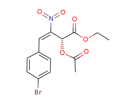 (2R)-ethyl 2-acetoxy-4-(4-bromophenyl)-3-nitrobut-(3E)-enoate