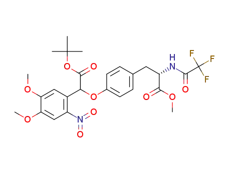 (2S)-methyl 3-(4-(2-(t-butoxy)-1-(4,5-dimethoxy-2-nitrophenyl)-2-oxoethoxy)phenyl)-2-(2,2,2-trifluoroacetamido)propanoate