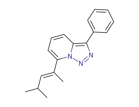 Molecular Structure of 1384956-15-3 ((E)-7-(4-methylpent-2-en-2-yl)-3-phenyl-[1,2,3]triazolo[1,5-a]pyridine)