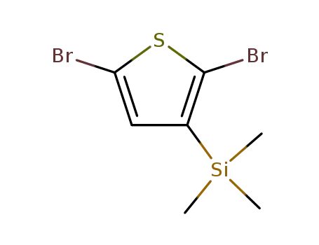 Molecular Structure of 38611-18-6 (Silane, (2,5-dibromo-3-thienyl)trimethyl-)