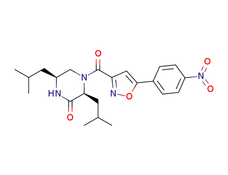 (3S,6S)-3,6-diisobutyl-4-(5-(4-nitrophenyl)isoxazole-3-carbonyl)-piperazin-2-one