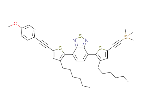 4-[3-hexyl-5-(4-methoxy-phenylethynyl)thiophen-2-yl]-7-(3-hexyl-5-trimethylsilanylethynyl-thiophen-2-yl)benzo[1,2,5]thiadiazole