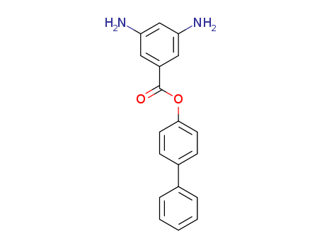 Molecular Structure of 136951-59-2 (Benzoic acid, 3,5-diamino-, [1,1'-biphenyl]-4-yl ester)