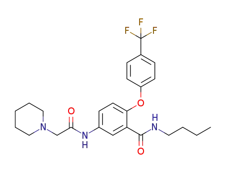 5-(2-(piperidin-1-yl)acetamido)-2-(4-(trifluoromethyl)phenoxy)-N-butylbenzamide