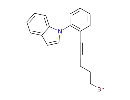 1-(2-(5-bromopent-1-ynyl)phenyl)-1H-indole