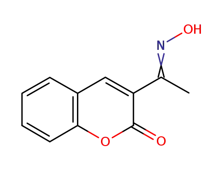 Molecular Structure of 91137-46-1 (3-(1-(hydroxyimino)ethyl)-2H-chromen-2-one)