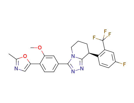 (S)-8-[4-fluoro-2-(trifluoromethyl)phenyl]-3-[3-methoxy-4-(2-methyl-1,3-oxazol-5-yl)phenyl]-5,6,7,8-tetrahydro[1,2,4]triazolo[4,3-a]pyridine