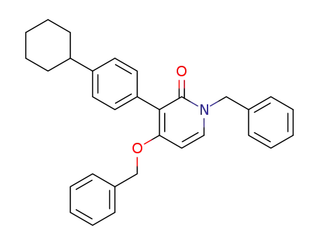 Molecular Structure of 1415714-29-2 (1-benzyl-4-benzyloxy-3-(4-cyclohexylphenyl)pyridin-2(1H)-one)