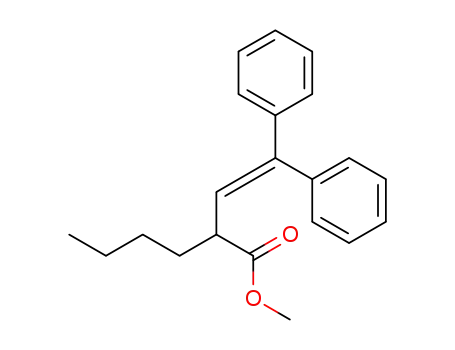 Molecular Structure of 1380341-61-6 (methyl 2-(2,2-diphenylvinyl)hexanoate)