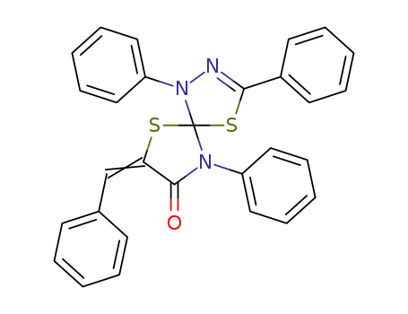 7-benzylidene-1,3,9-triphenyl-4,6-dithia-1,2,9-triazaspiro[4.4]non-2-en-8-one