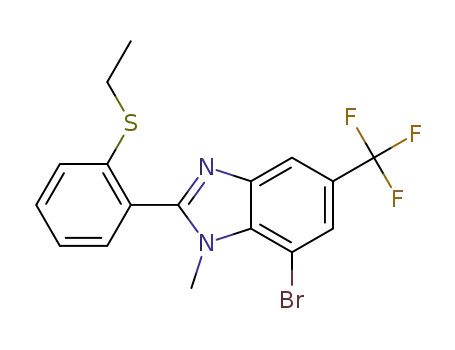 7-bromo-2-(2-ethylsulfanylphenyl)-1-methyl-5-trifluoromethyl-1H-benzimidazole