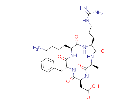 Cyclo(L-alanyl-L-alpha-aspartyl-D-phenylalanyl-L-lysyl-L-arginyl)