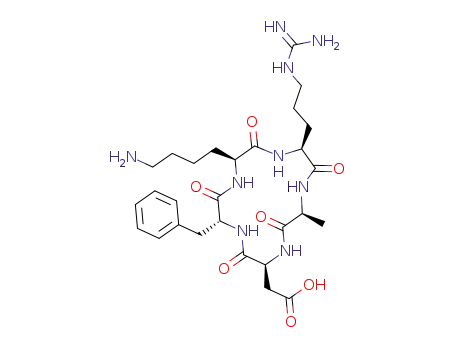 Molecular Structure of 756500-23-9 (cyclo (Arg-Ala-Asp-d-Phe-Lys))
