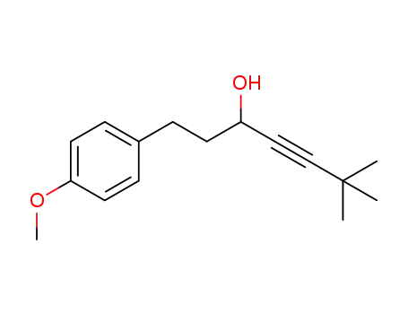 Molecular Structure of 1437710-09-2 ((±)-1-(4-methoxyphenyl)-6,6-dimethylhept-4-yn-3-ol)