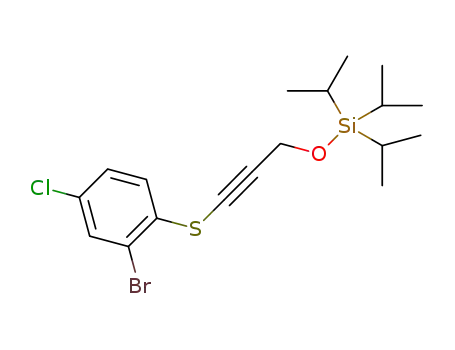 ((3-((2-bromo-4-chlorophenyl)thio)prop-2-yn-1-yl)oxy)triisopropylsilane