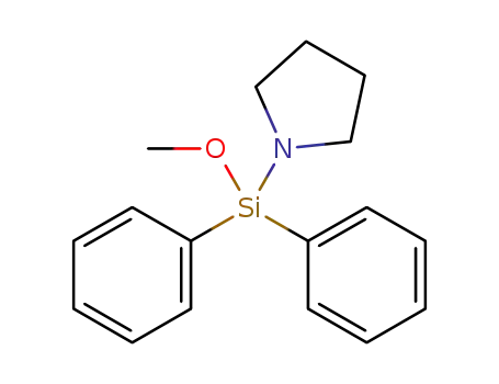 Molecular Structure of 1384834-55-2 (methoxy(diphenyl)pyrrolidinosilane)