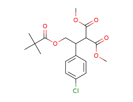 Molecular Structure of 1383105-39-2 (dimethyl 2-(1-(4-chlorophenyl)-2-pivaloyloxyethyl)malonate)