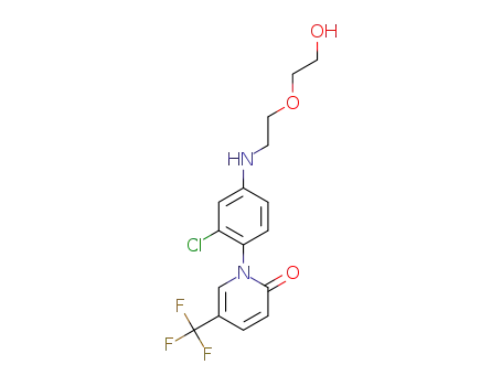 Molecular Structure of 1256700-71-6 (1-(2-chloro-4-((2-(2-hydroxyethoxy)ethyl)amino)-phenyl)-5-(trifluoromethyl) pyridin-2(1H)-one)