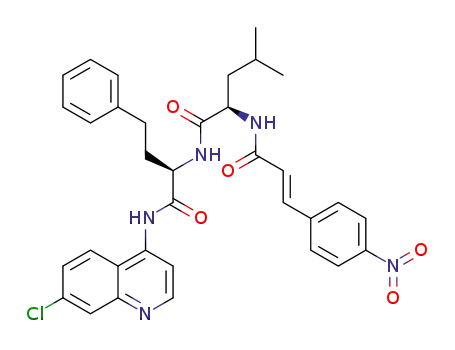 (R)-N-((R)-1-((7-chloroquinolin-4-yl)amino)-1-oxo-4-phenylbutan-2-yl)-4-methyl-2-((E)-3-(4-nitrophenyl)acrylamido)pentanamide